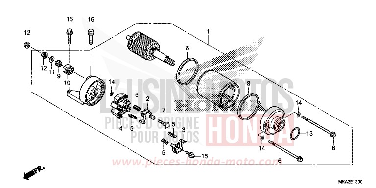 ANLASSER von NC750X "Meca" MAT GUNPOWDER BLACK METALLIC (NH436) von 2018